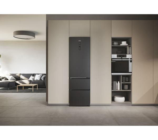 Frigorífico francés Haier negro 190*60cm HETR3619ENPB OUTLET