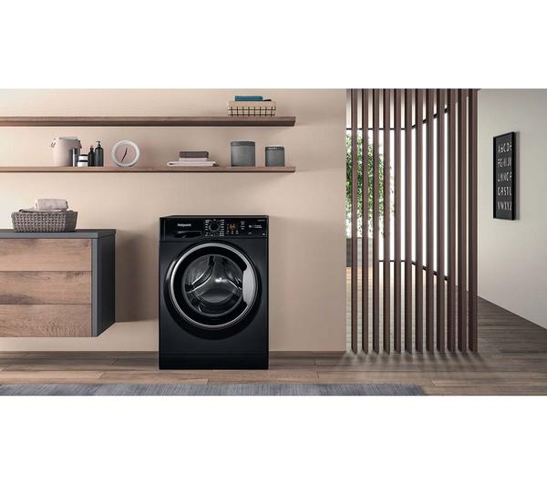 Lavadora Hotpoint 8kg negro 1400rpm NSWR846BS OUTLET