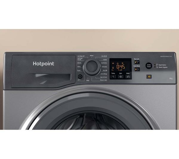 Lavadora Hotpoint 8kg inox 1400rpm NSWR846GK OUTLET