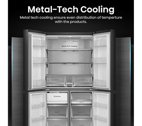 Frigorífico Americano Hisense negro 4 puertas RQ5X560SFLEF OUTLET