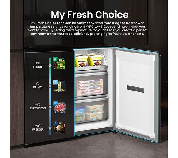 Frigorífico Americano Hisense negro 4 puertas RQ5X560SFLEF OUTLET