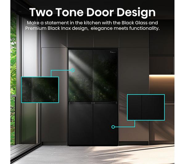 Frigorífico Americano Hisense negro 4 puertas RQ5X560SFLEF OUTLET