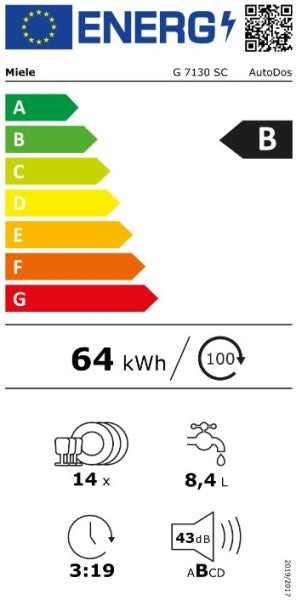 Lavavajillas Miele blanco 60cm 14 cubiertos G7130SC OUTLET