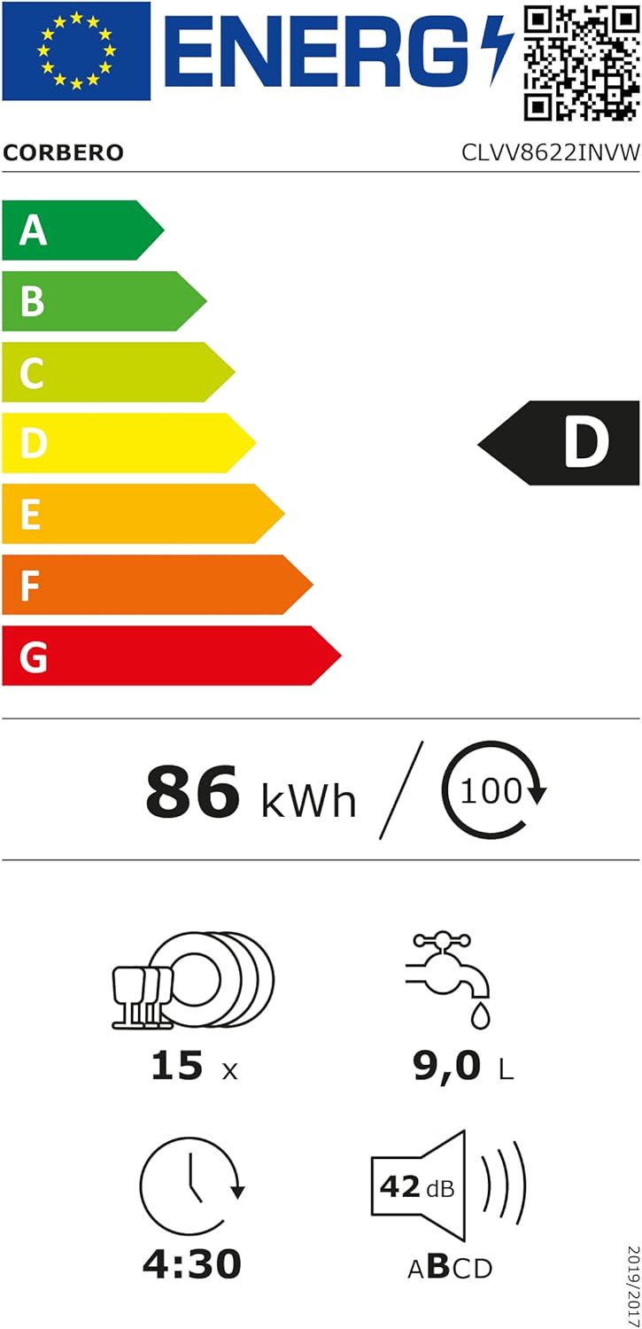 Lavavajillas Corberó blanco 60cm 15 cubiertos CLVV8622INVX OFERTA