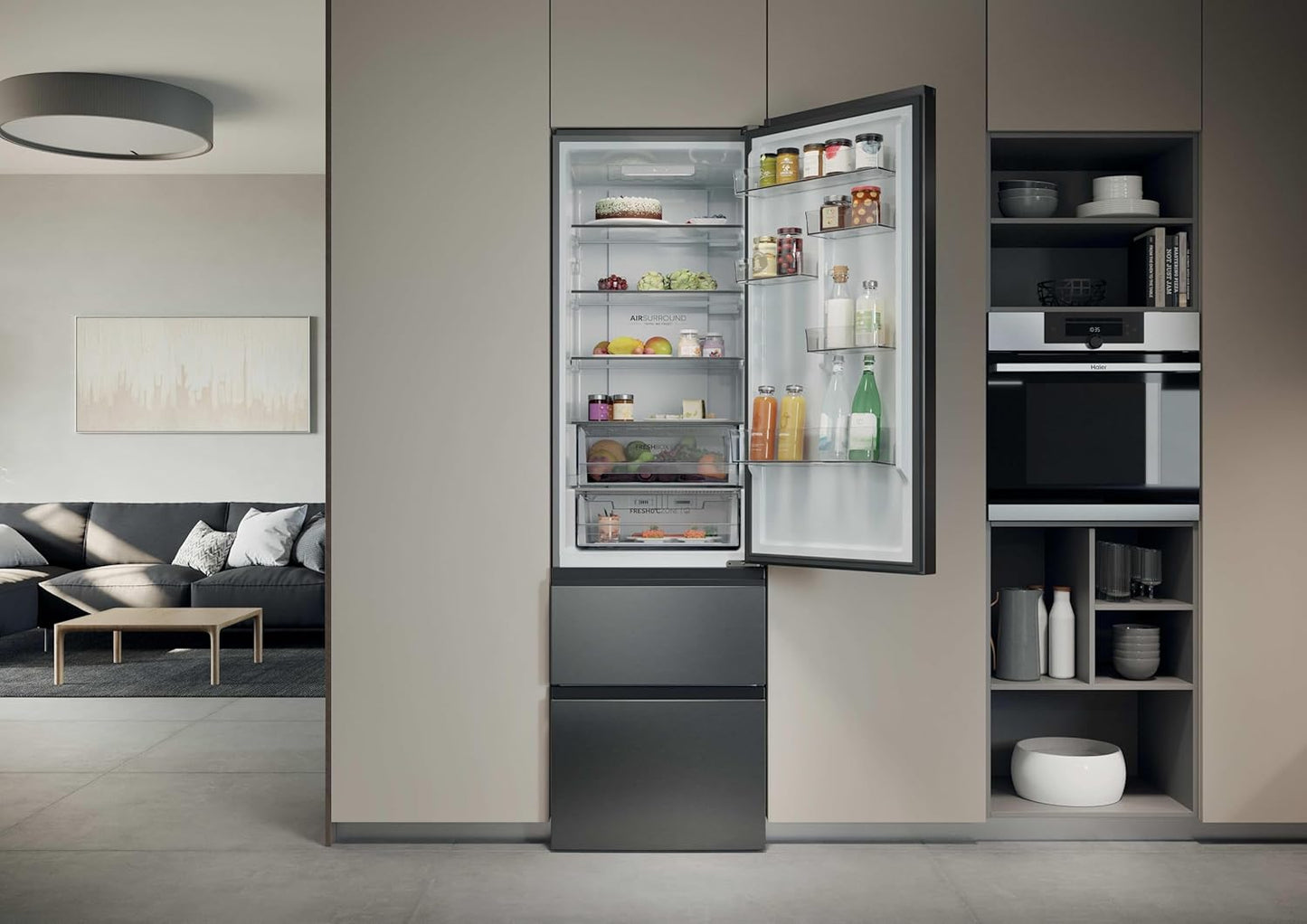 Frigorífico francés Haier inox 205*60cm (026205) OFERTA