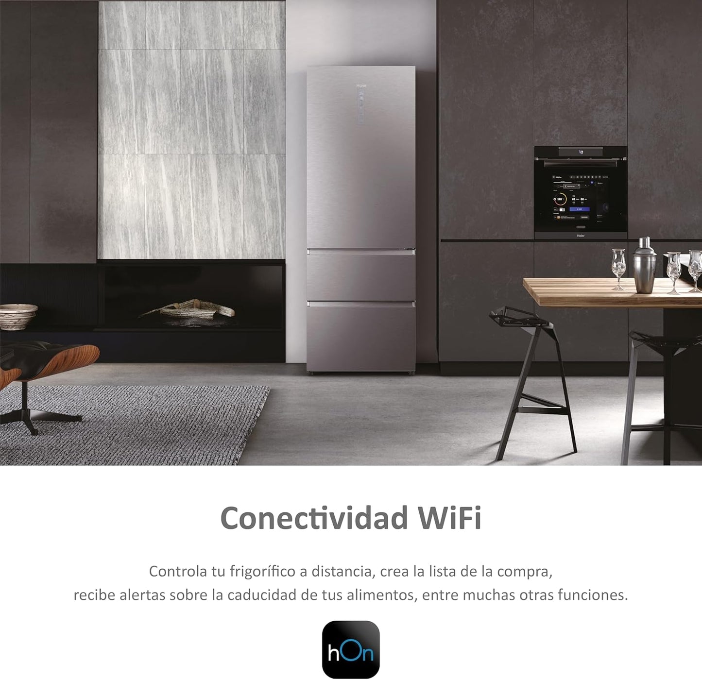 Frigorífico francés Haier inox 200*70cm HTW7720ENMP OUTLET