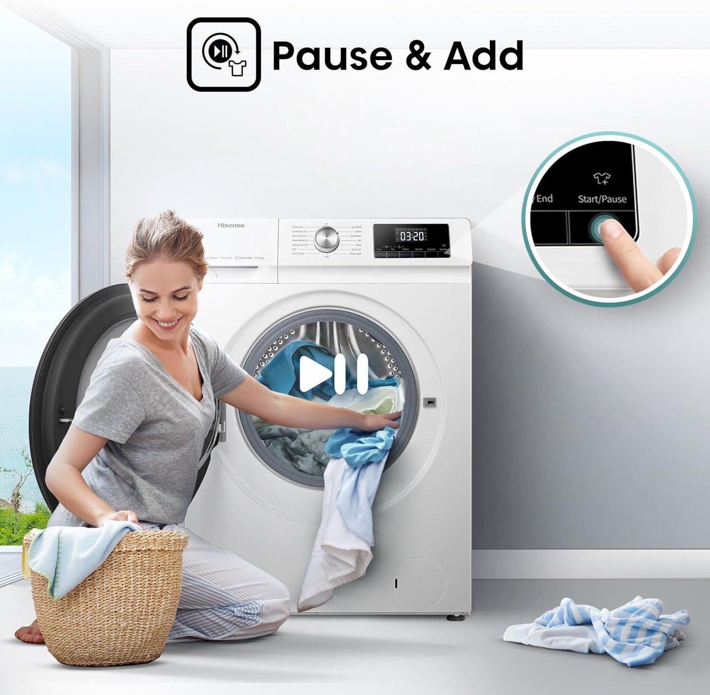 Lavasecadora Hisense 10/6kg blanca 1400rpm WDQA1014EVJM OUTLET