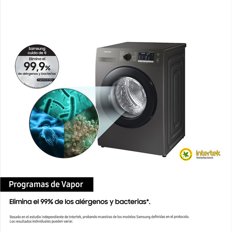 Lavadora Samsung 9kg inox 1400rpm WW90TA046AX OUTLET