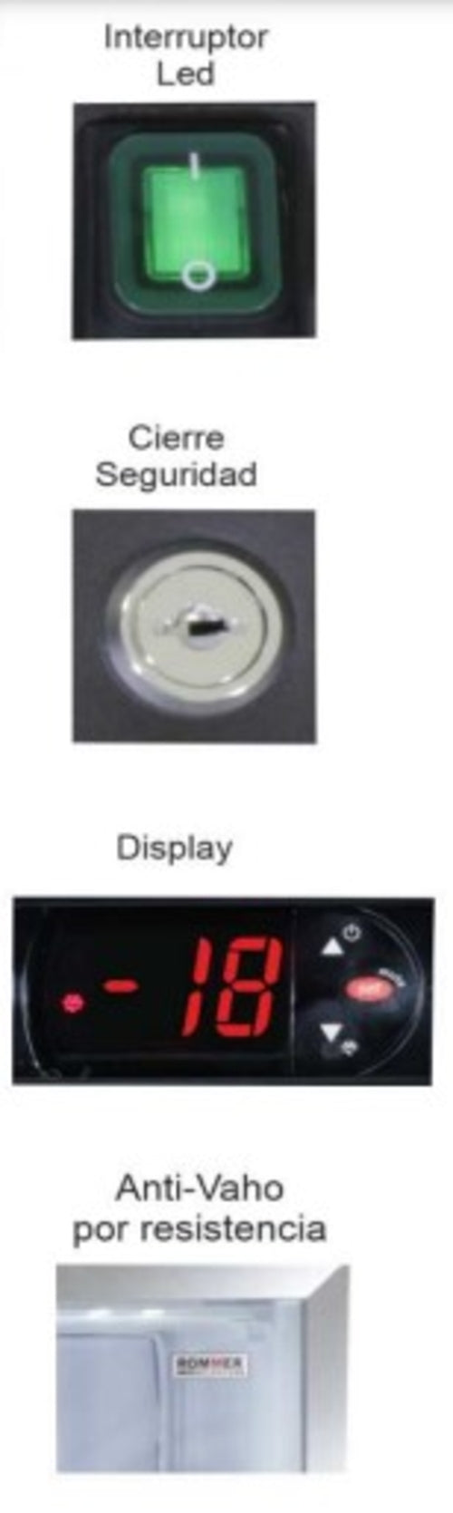 Vitrina expositora congeladora profesional Rommer VCT400 OFERTA