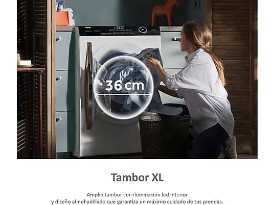 Lavasecadora Haier 12/8kg blanca 1400rpm HWD120-B14979 OUTLET