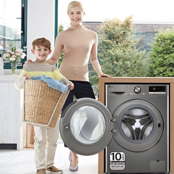Lavadora LG 9kg inox 1400rpm F4WR7009AGS OUTLET