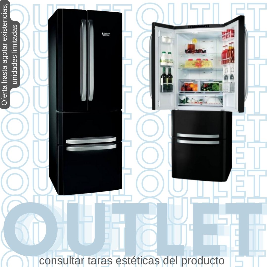 Combi Hotpoint Negro 1.95*70cm FFU4DK1 OUTLET