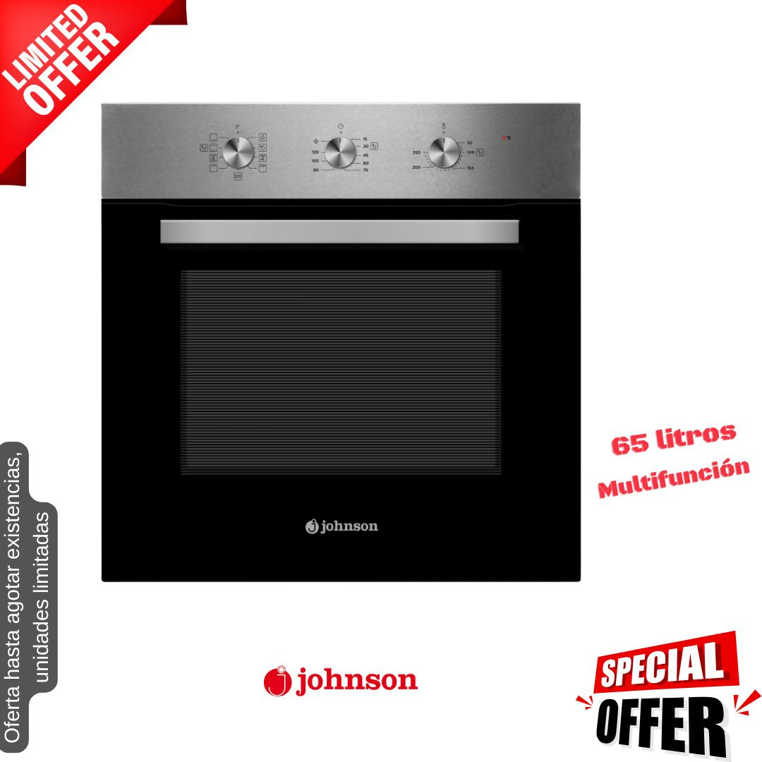 Horno Johnson inox multifunción 65lt JOR65X OFERTA