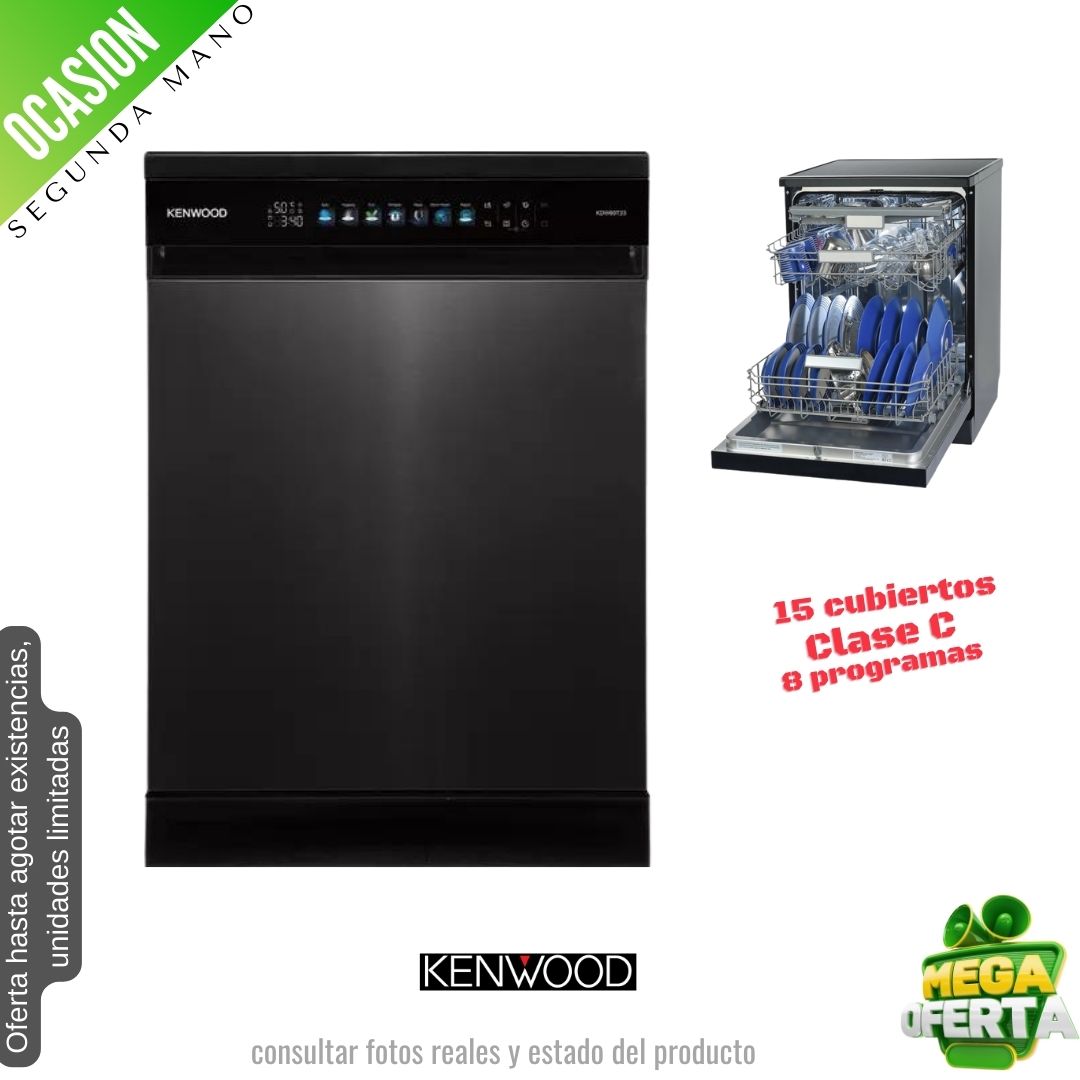 Lavavajillas Kenwood inox grafito 60cm 15 servicios KDW60T23 OCASION