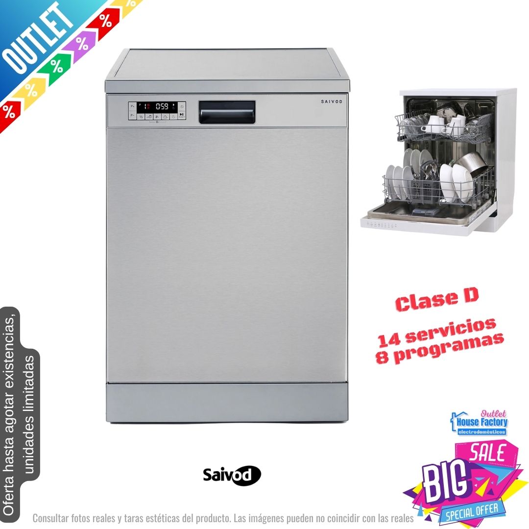 Lavavajillas Saivod inox 60cm 14 cubiertos LVT8210INOX OUTLET