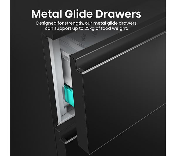 Frigorífico francés Hisense negro 200*70cm RF632N4WFE OUTLET