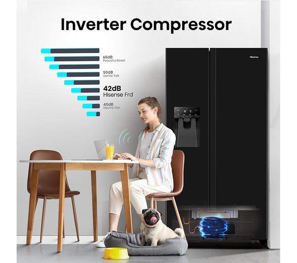 Frigorífico Americano Hisense negro 179*91cm R5694N4TBE OUTLET