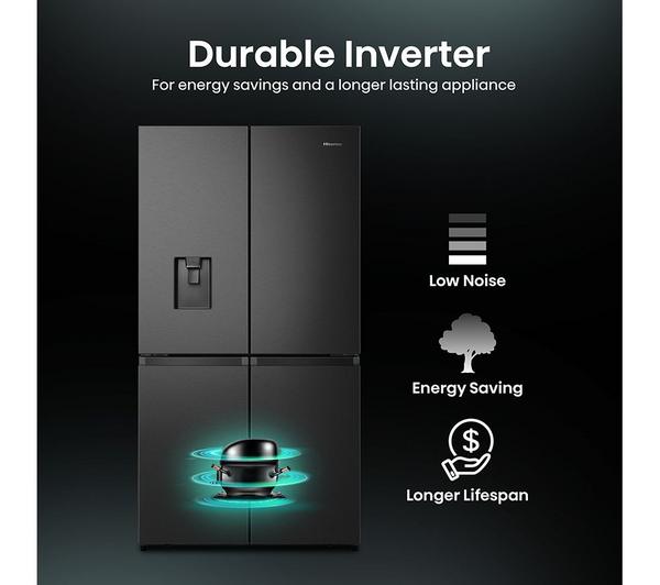 Frigorífico Americano Hisense negro 4 puertas 179*91cm RQ758N4SWFE OUTLET