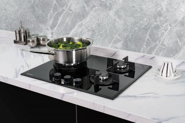 Placa de gas Mx-Onda cristal negro 3 fuegos 60cm MX-PG2200 OFERTA