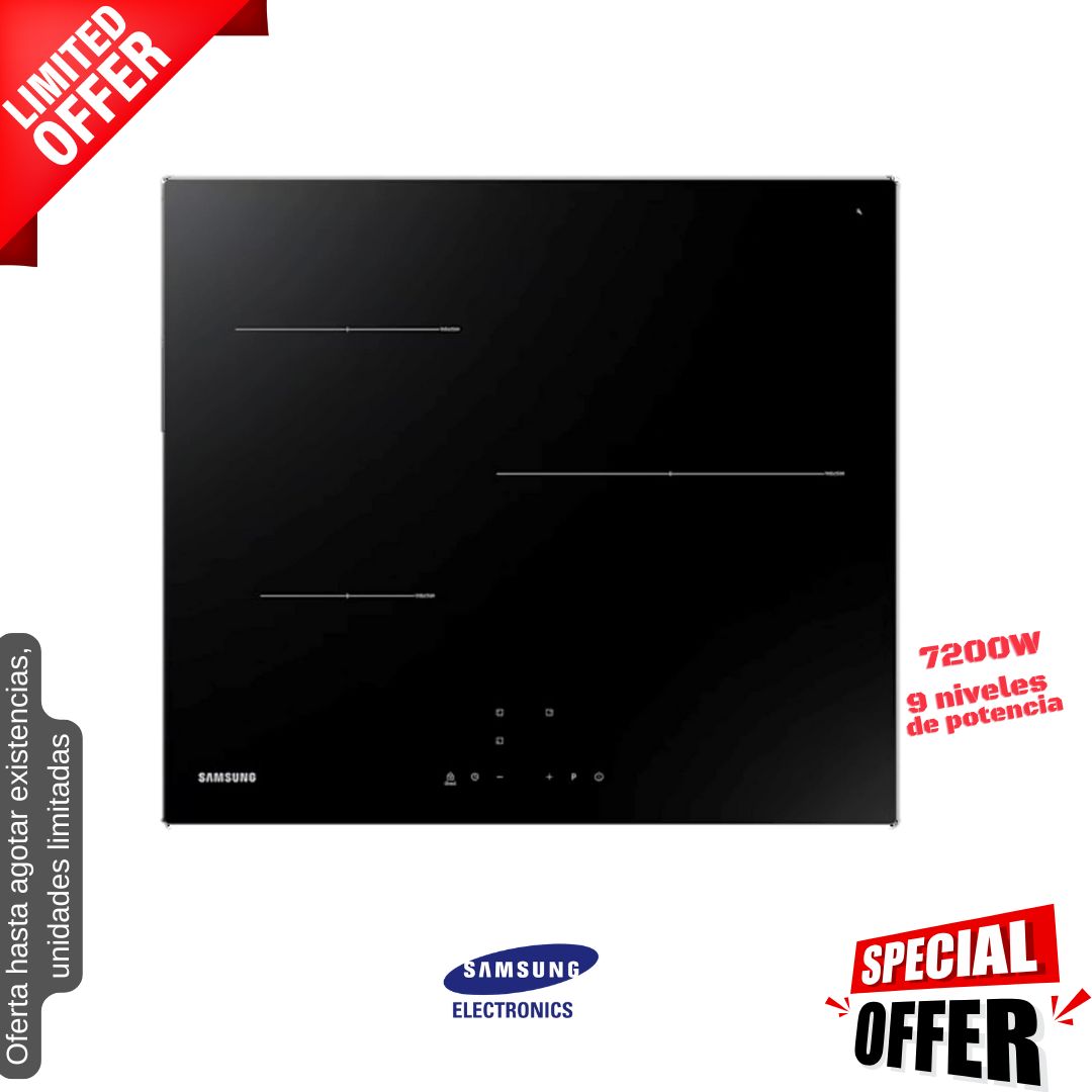 Placa inducción Samsung 3 fuegos NZ63T3706A OFERTA