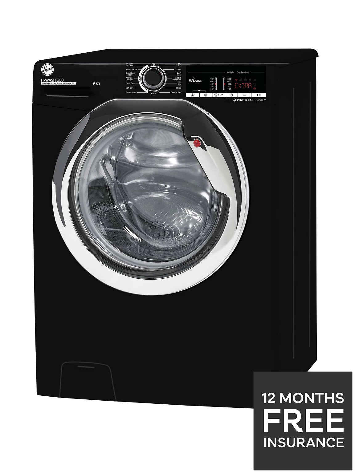 Lavadora Hoover 10kg negra 1400rpm H3WS4105TACBE-80 OUTLET