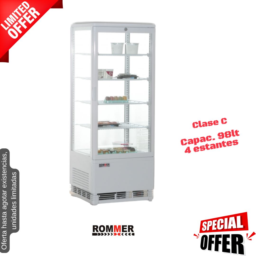 Vitrina expositora profesional 110*42cm Rommer RT98 OFERTA