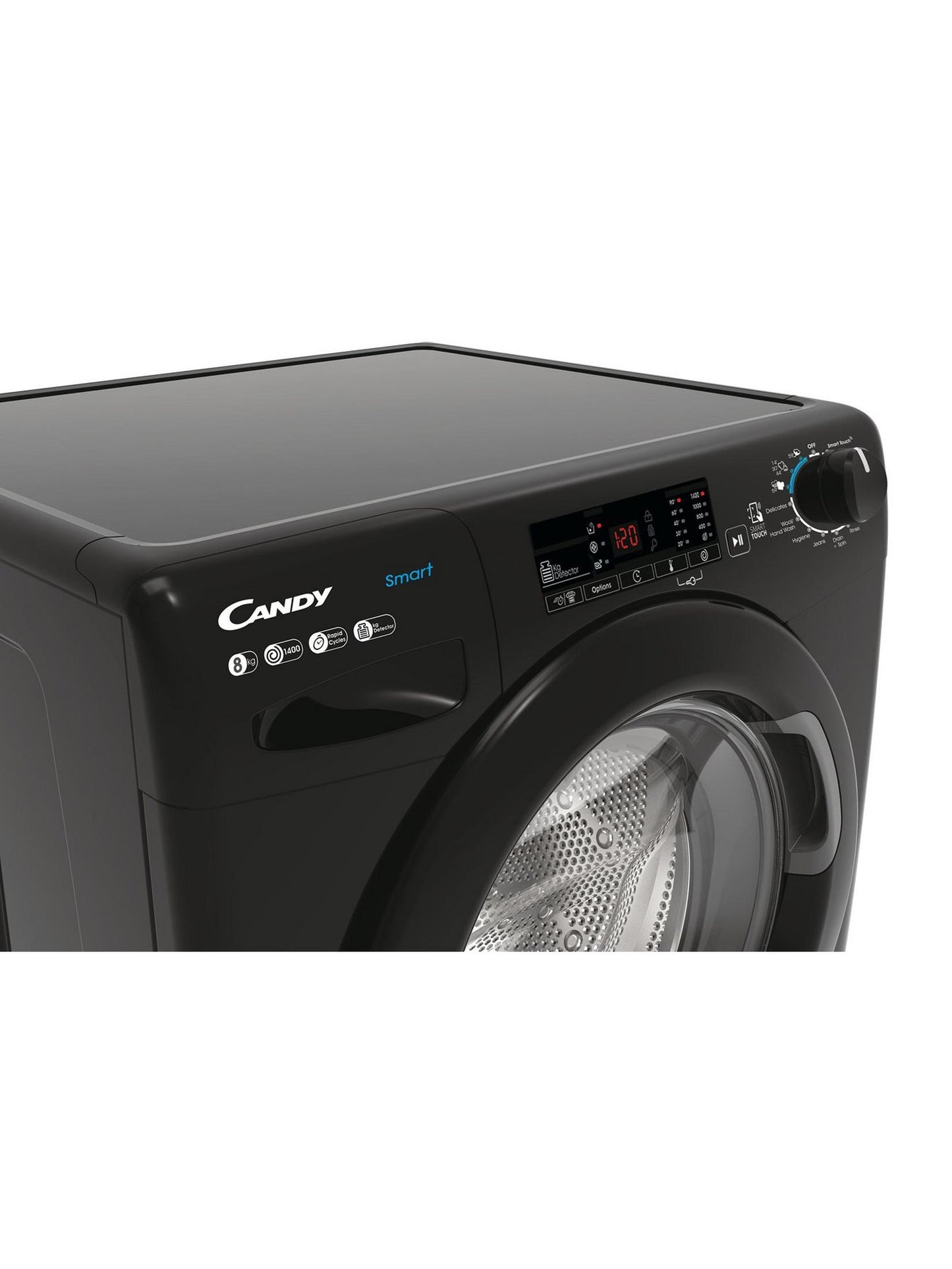 Lavadora Candy 8kg negra 1400rpm CS148TWBB4/1-80 OUTLET