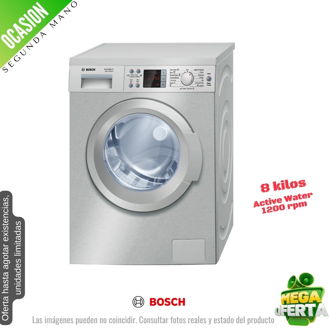 Lavadora Bosch 8kg blanca 1200rpm (026376) OCASION