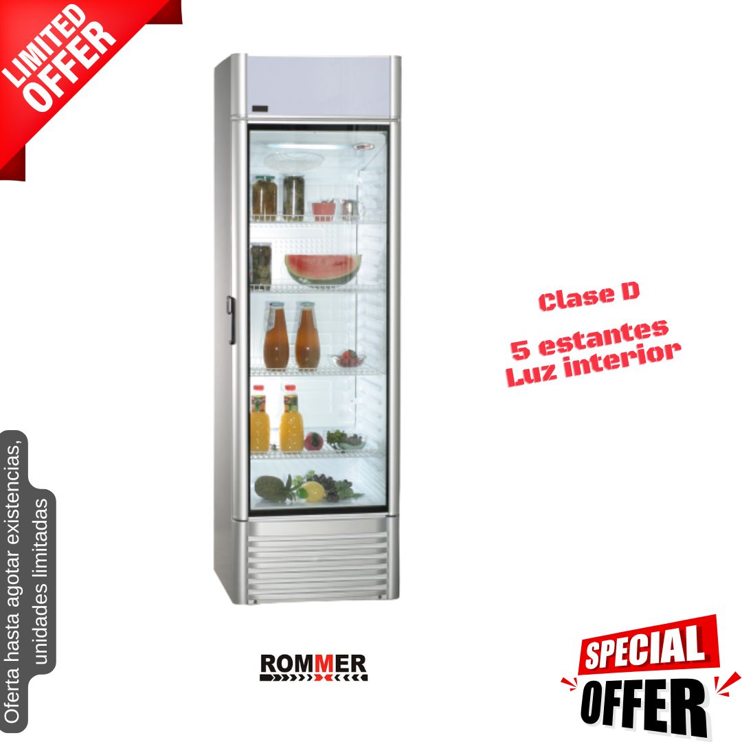 Vitrina expositora profesional 199*62cm Rommer XLS350T OFERTA