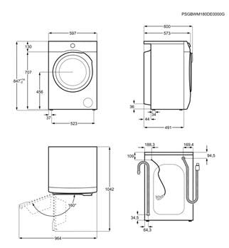 Lavadora AEG 8kg blanca 1200rpm L6FB1824U OCASION