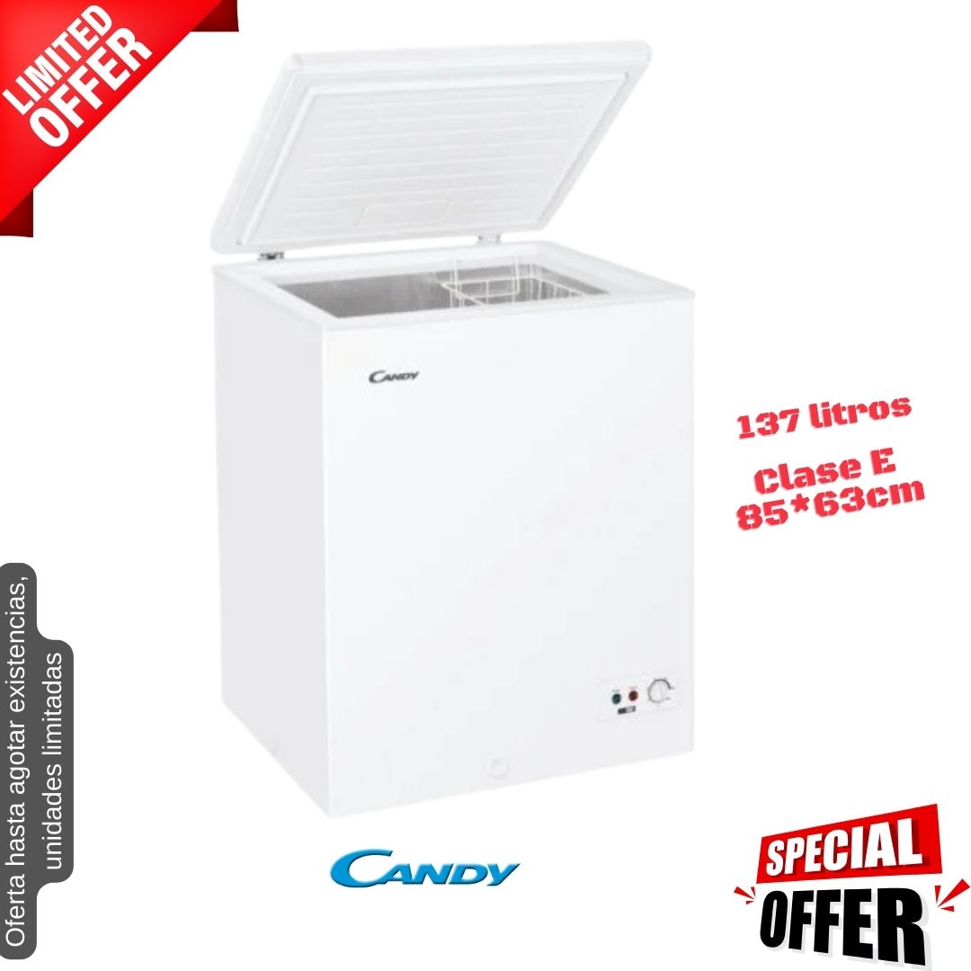 Arcón congelador Candy 137 litros CCHH145E OFERTA