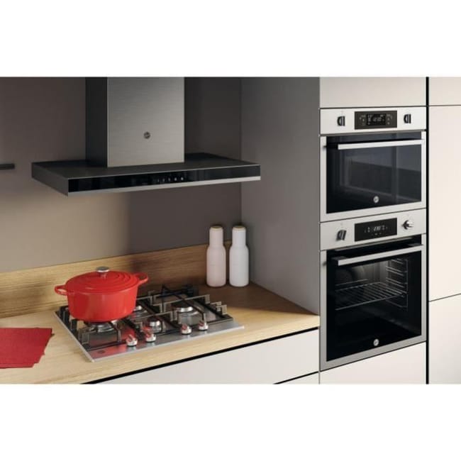 Campana Hoover inox negra 90cm 610m3/h HTS9CBK3X OUTLET