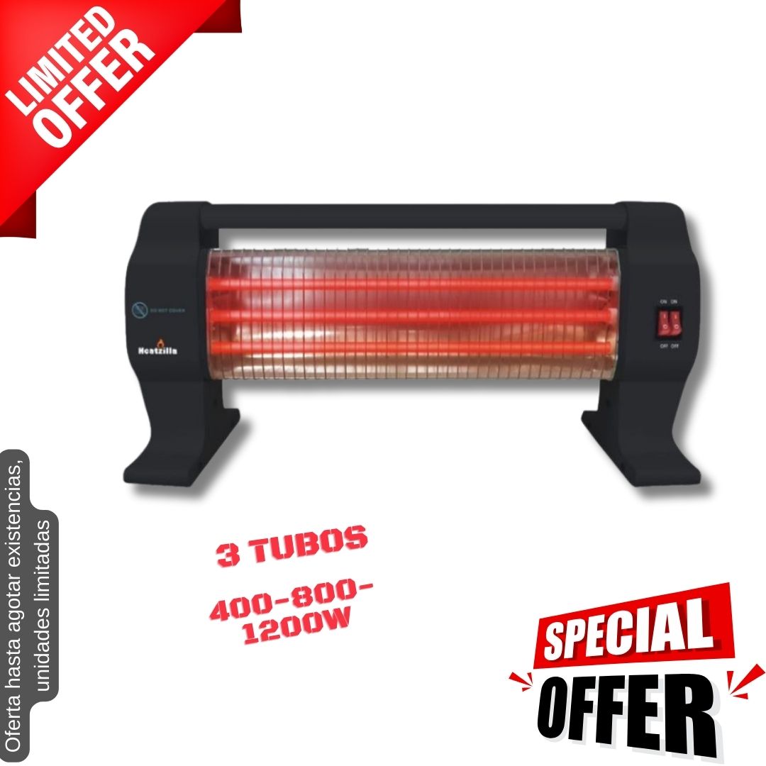Calefactor cuarzo negro SYCLQ11 1200W OFERTA
