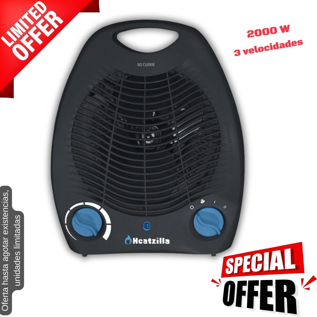 Calefactor portátil negro SYCLV26 2000W OFERTA