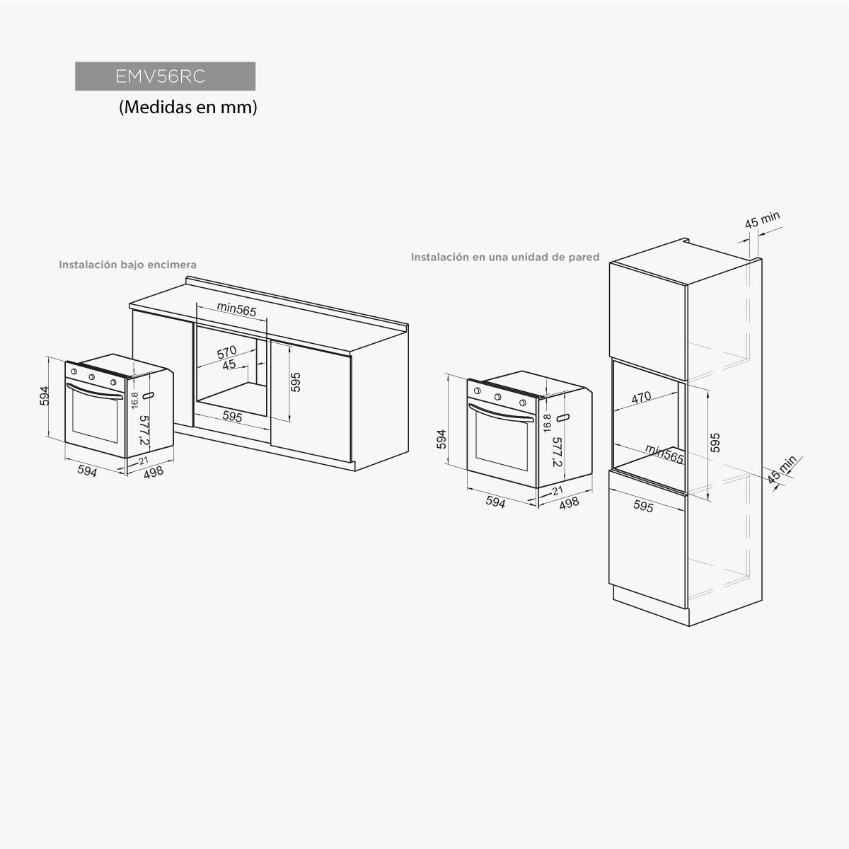 Horno Eas Electric rústico crema multifunción 56lt EMV56RC