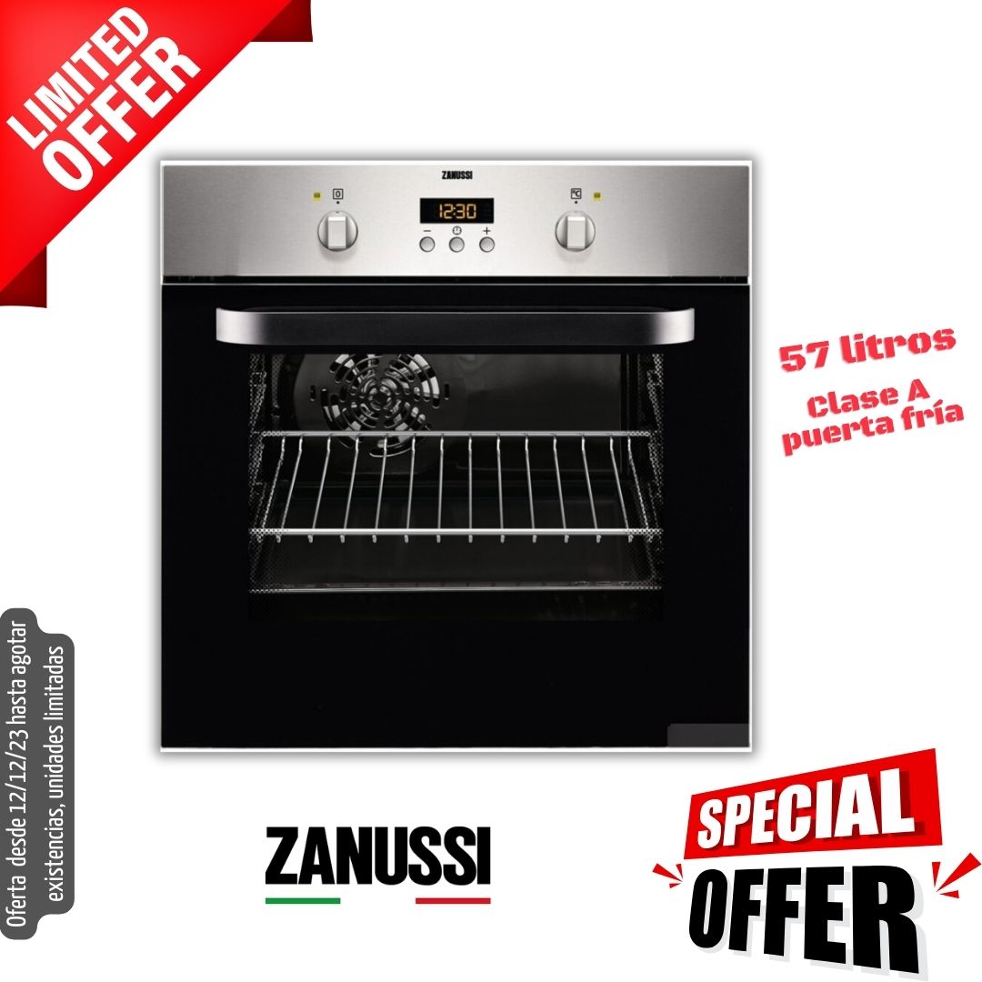 Horno Zanussi inox multifunción 57 lt ZOB442X OFERTA