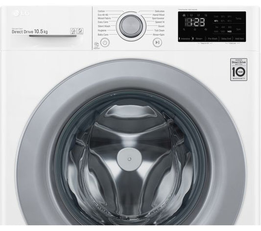 Lavadora LG 10.5kg blanca 1400rpm F4V310WNE OUTLET