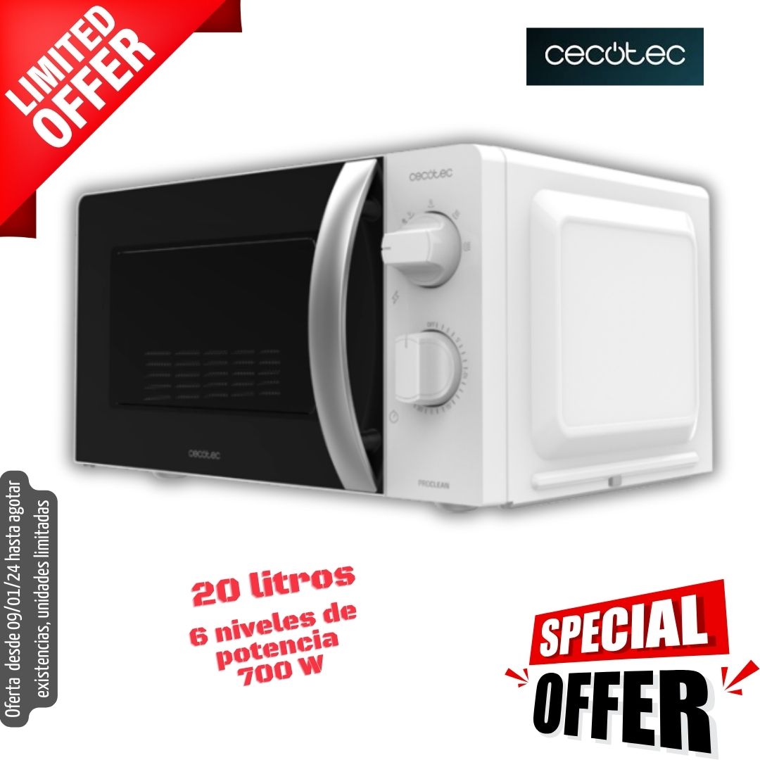 Microondas Cecotec 20lt blanco 2010 OFERTA House Factory