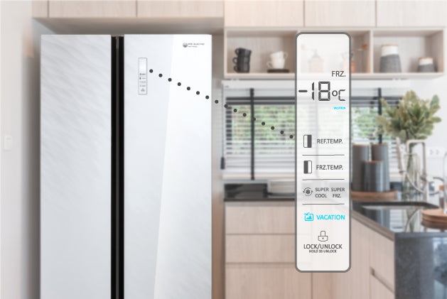 Frigorífico Americano Eas Electric cristal blanco 179*90cm EMSS178GW1 OFERTA