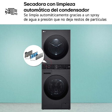 Lavasecadora LG 12/10kg negra 1400rpm WT1210BBF OUTLET