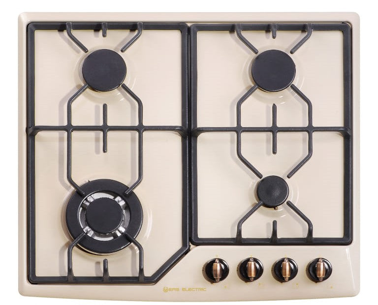 Placa de gas Eas Electric rústica crema 4 fuegos 60cm EMH46RC