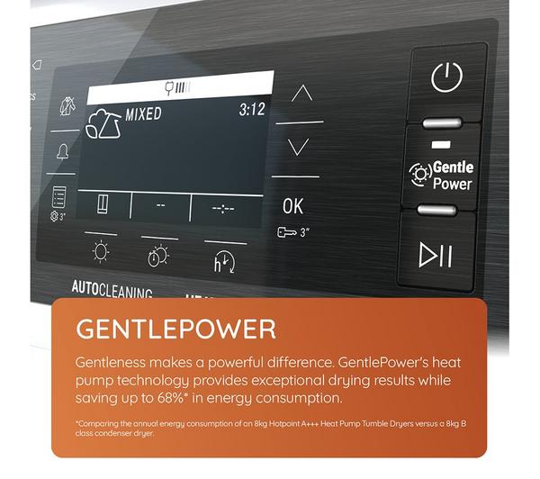 Secadora Hotpoint 9kg bomba de calor blanca H8D93WB OUTLET