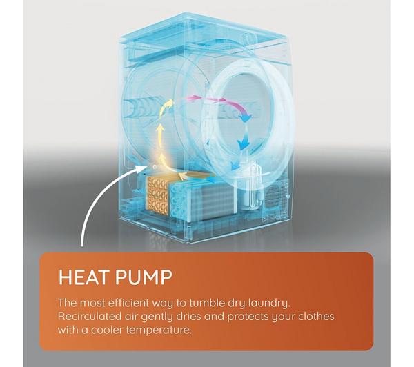 Secadora Hotpoint 9kg bomba de calor blanca H8D93WB OUTLET