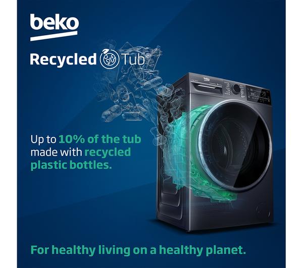 Lavadora Beko 10kg negra 1400rpm BM3WT31041A OUTLET