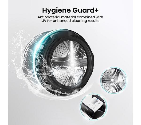 Lavadora Hisense 12kg negra 1400rpm WF7S1247BB OUTLET