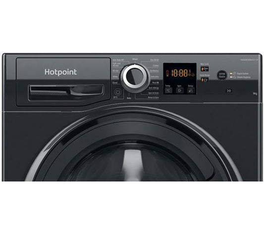 Lavadora Hotpoint 9kg negra 1400rpm NSWR946BS OUTLET