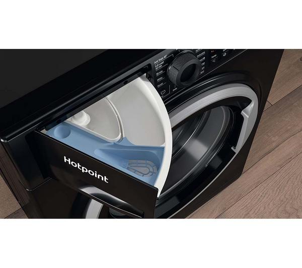 Lavadora Hotpoint 8kg negro 1400rpm NSWR846BS OUTLET