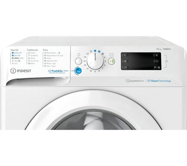 Lavadora Indesit 11kg blanca 1400rpm BWE111496XWV OUTLET