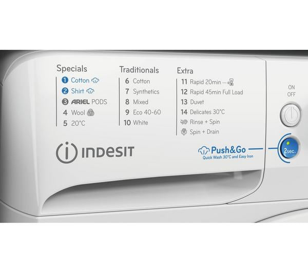 Lavadora Indesit 11kg blanca 1400rpm BWE111496XWV OUTLET