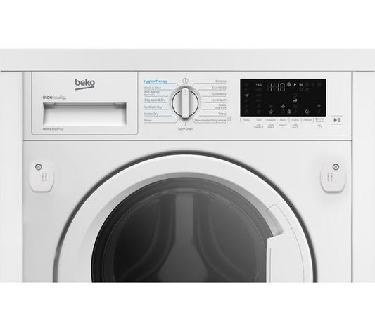 Lavasecadora Beko 8/5kg blanca integración 1400rpm WDIK85441 OUTLET